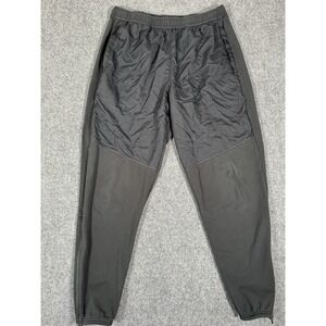 Nike Running Pants Mens Medium Black Dri Fit Pockets Drawstring Gym Training 27"